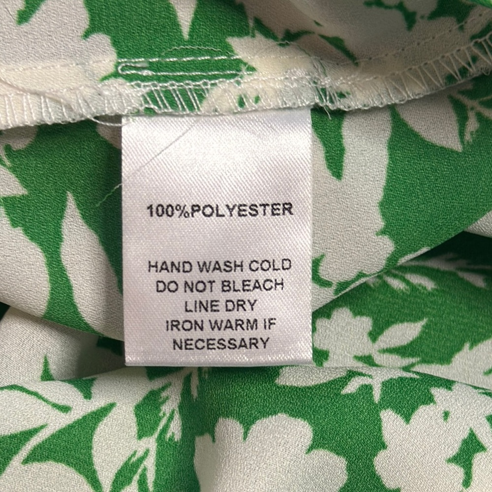 Mittoshop Green and White Wrap Tie Front Top - Picture 7 of 7